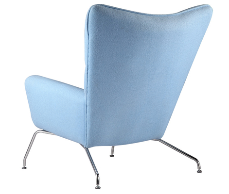 Fabric Velvet Upholstered Danish Replica Chairs , High Wing Back Replica Furniture Chairs