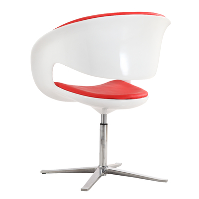 Modern Glossy Paint Modern Occasional Chairs Fiberglass Material With PU Seat