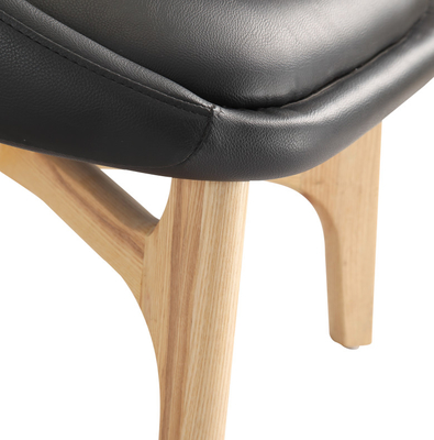 Black PU Upholstering Modern Sitting Chairs Save Storage Space For Relaxing