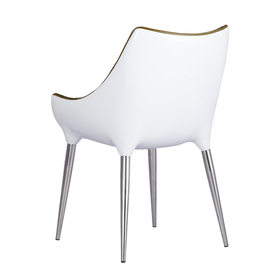 Fiberglass Modern Restaurant Chairs Metal Frame For High Class Hotel