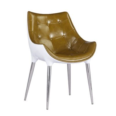 Fiberglass Modern Restaurant Chairs Metal Frame For High Class Hotel