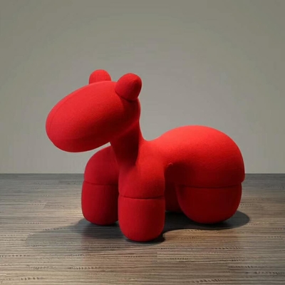 Painting Modern Leisure Chair , Molded Fiberglass Kids Pony Chair