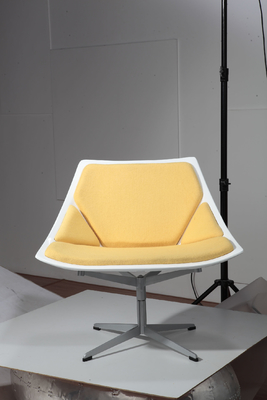Modern Swivel Aluminium Base Nordic Space Lounge Chair Customized Color