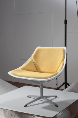 Modern Swivel Aluminium Base Nordic Space Lounge Chair Customized Color