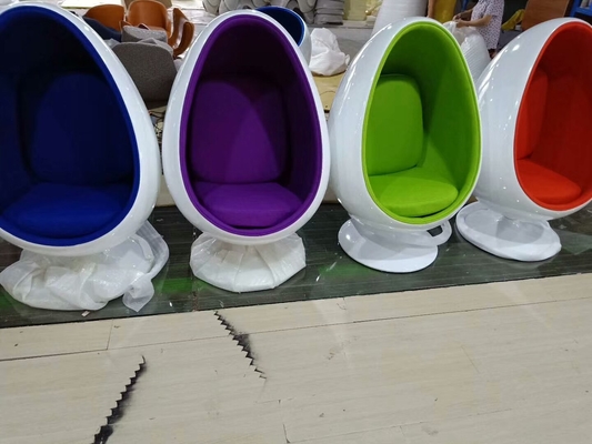 Fashion Bedroom Or Showroom Clear Egg Chair Customized Cushion Color