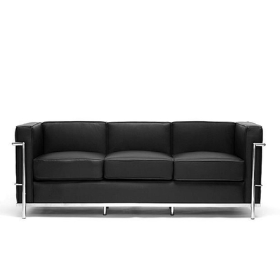 LC2 Petit Model Da Sofa đương đại Khung thép không gỉ cho khách sạn